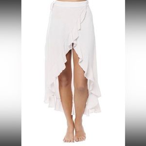 9Seed Salona core cotton wrap skirt in white